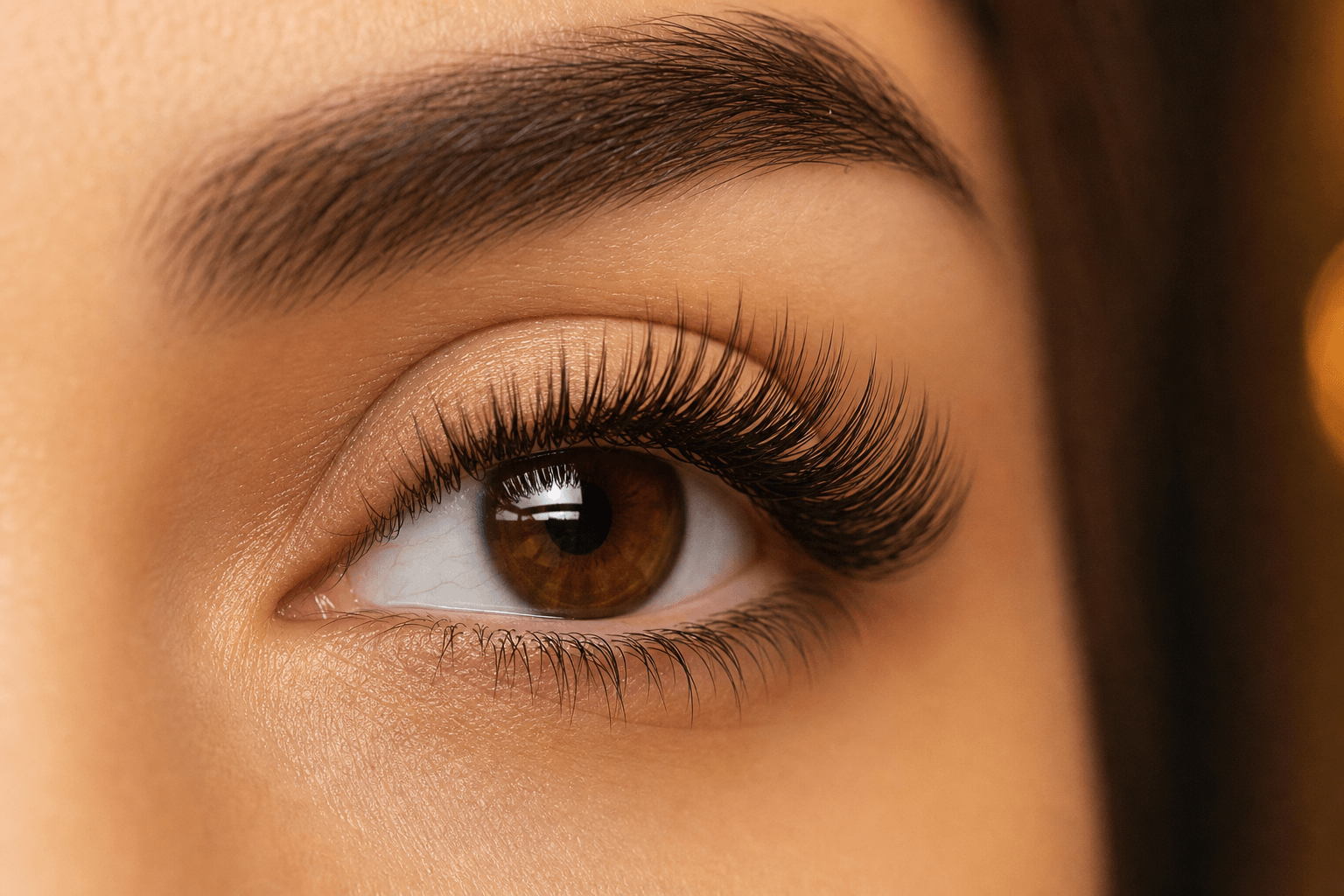 Brown-tone lash extensions